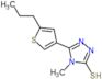 4-methyl-5-(5-propylthiophen-3-yl)-2,4-dihydro-3H-1,2,4-triazole-3-thione