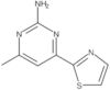 4-Methyl-6-(2-thiazolyl)-2-pyrimidinamine