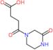 4-oxo-4-(3-oxopiperazin-1-yl)butanoic acid