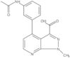 1H-Pyrazolo[3,4-b]pyridine-3-carboxylic acid, 4-[3-(acetylamino)phenyl]-1-methyl-