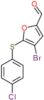 4-bromo-5-[(4-chlorophenyl)sulfanyl]furan-2-carbaldehyde