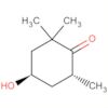 Cyclohexanone, 4-hydroxy-2,2,6-trimethyl-, (4R,6R)-