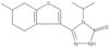 2,4-Dihydro-4-(1-methylethyl)-5-(4,5,6,7-tetrahydro-6-methylbenzo[b]thien-3-yl)-3H-1,2,4-triazol...