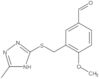 4-Methoxy-3-[[(3-methyl-1H-1,2,4-triazol-5-yl)thio]methyl]benzaldehyde