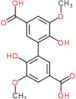 6,6'-dihydroxy-5,5'-dimethoxybiphenyl-3,3'-dicarboxylic acid