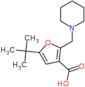 3-Furancarboxylic acid, 5-(1,1-dimethylethyl)-2-(1-piperidinylmethyl)-, hydrochloride (1:1)