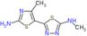 5-(2-amino-4-methyl-1,3-thiazol-5-yl)-N-methyl-1,3,4-thiadiazol-2-amine