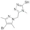 5-(4-BROMO-3,5-DIMETHYLPYRAZOL-1-YLMETHYL)-4-METHYL-1,2,4-TRIAZOLE-3-THIOL