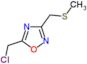 5-(chloromethyl)-3-[(methylsulfanyl)methyl]-1,2,4-oxadiazole
