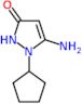 5-amino-1-cyclopentyl-1,2-dihydro-3H-pyrazol-3-one