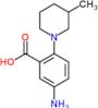 5-amino-2-(3-methyl-1-piperidyl)benzoic acid