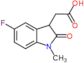 2-(5-fluoro-1-methyl-2-oxo-indolin-3-yl)acetic acid