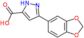 3-(1,3-benzodioxol-5-yl)-1H-pyrazole-5-carboxylic acid