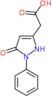 (5-oxo-1-phenyl-2,5-dihydro-1H-pyrazol-3-yl)acetic acid