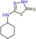 5-(cyclohexylamino)-1,3,4-thiadiazole-2(3H)-thione