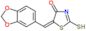 (5E)-5-(1,3-benzodioxol-5-ylmethylidene)-2-sulfanyl-1,3-thiazol-4(5H)-one
