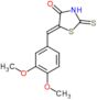 (5E)-5-(3,4-dimethoxybenzylidene)-2-sulfanyl-1,3-thiazol-4(5H)-one