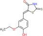 (5E)-5-(3-ethoxy-4-hydroxybenzylidene)-2-sulfanyl-1,3-thiazol-4(5H)-one