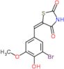 (5E)-5-(3-bromo-4-hydroxy-5-methoxybenzylidene)-1,3-thiazolidine-2,4-dione