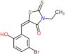 (5E)-5-(5-bromo-2-hydroxybenzylidene)-3-ethyl-2-thioxo-1,3-thiazolidin-4-one