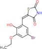 (5E)-5-(5-bromo-3-ethoxy-2-hydroxybenzylidene)-1,3-thiazolidine-2,4-dione