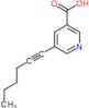 5-hex-1-yn-1-ylpyridine-3-carboxylic acid