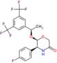 (5S,6R)-6-{(1R)-1-[3,5-bis(trifluoromethyl)phenyl]ethoxy}-5-(4-fluorophenyl)morpholin-3-one