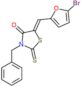 (5Z)-3-benzyl-5-[(5-bromofuran-2-yl)methylidene]-2-thioxo-1,3-thiazolidin-4-one