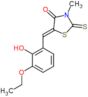 (5Z)-5-(3-ethoxy-2-hydroxybenzylidene)-3-methyl-2-thioxo-1,3-thiazolidin-4-one