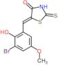 (5Z)-5-(3-bromo-2-hydroxy-5-methoxybenzylidene)-2-thioxo-1,3-thiazolidin-4-one