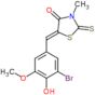 (5Z)-5-(3-bromo-4-hydroxy-5-methoxybenzylidene)-3-methyl-2-thioxo-1,3-thiazolidin-4-one