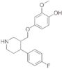 4-(4-Fluorophenyl)-3-(4-hydroxy-3-methoxyphenoxymethyl)piperidine