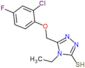 5-[(2-chloro-4-fluorophenoxy)methyl]-4-ethyl-2,4-dihydro-3H-1,2,4-triazole-3-thione