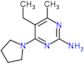 5-ethyl-4-methyl-6-(pyrrolidin-1-yl)pyrimidin-2-amine