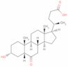 5B-cholanic acid-3A-ol-6-one