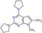 6,7-Dimethyl-2,4-di-1-pyrrolidinyl-7H-pyrrolo[2,3-d]pyrimidine