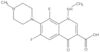 6,8-Difluoro-1,4-dihydro-1-(methylamino)-7-(4-methyl-1-piperazinyl)-4-oxo-3-quinolinecarboxylic acid