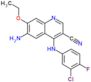 6-amino-4-[(3-chloro-4-fluorophenyl)amino]-7-ethoxyquinoline-3-carbonitrile