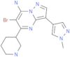 6-Bromo-3-(1-methyl-1H-pyrazol-4-yl)-5-(3R)-3-piperidinylpyrazolo[1,5-a]pyrimidin-7-amine