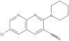 6-Chloro-2-(1-piperidinyl)-1,8-naphthyridine-3-carbonitrile