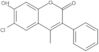 6-Chloro-7-hydroxy-4-methyl-3-phenyl-2H-1-benzopyran-2-one