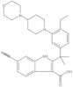 6-cyano-2-(1-(4-ethyl-3-(4-(4-morpholinyl)-1-piperidinyl)phenyl)-1-methylethyl)-1h-indole-3-carboxylic acid