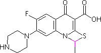 Acide 6-Fluoro-1-Méthyl-4-Oxo-7-(1-Pipérazinyl)-4H-(1,3)-Thiazéto(3,2-Alpha)Quinoléine-3-Carboxyli…