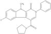 6-Fluoro-9-methyl-2-phenyl-4-(pyrrolidin-1-ylcarbonyl)-2,9-dihydro-1H-pyrido[3,4-b]indole-1-one