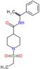 1-(ethylsulfonyl)-N-(1-phenylethyl)piperidine-4-carboxamide