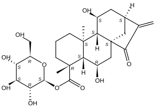 Kaur-16-en-18-oic acid, 6,11-dihydroxy-15-oxo-, β-D-glucopyranosyl ester, (4α,6β,11β)-