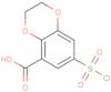 7-(chlorosulphonyl)-2,3-dihydro-1,4-benzodioxin-5-carboxylic acid