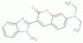 7-(Diethylamino)-3-(1-methyl-2-benzimidazolyl)coumarin