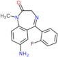 7-amino-5-(2-fluorophenyl)-1-methyl-1,3-dihydro-2H-1,4-benzodiazepin-2-one