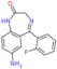 7-amino-5-(2-fluorophenyl)-1,3-dihydro-2H-1,4-benzodiazepin-2-one